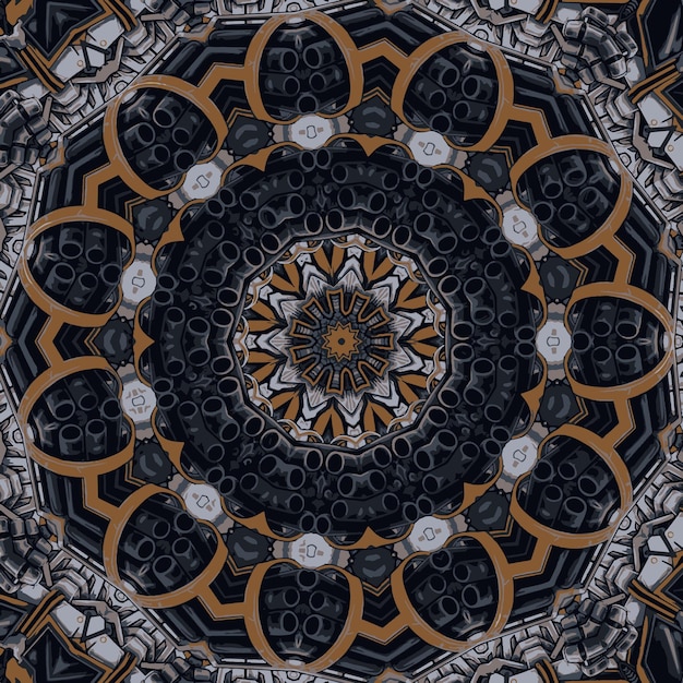 Vector naadloze patroon doodle kunst mandala etnische ontwerp vector