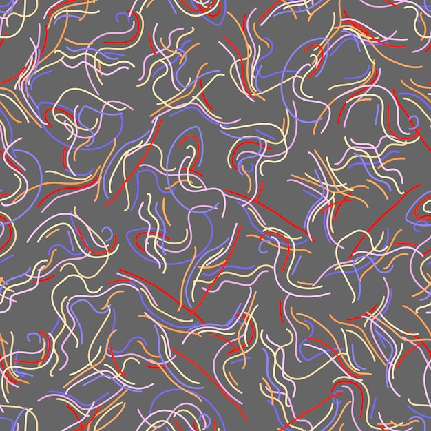 Naadloze patroon gekleurde lijnen in abstracte stijl Modern minimaal behang