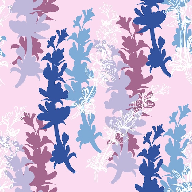 Naadloze patroon lavendel achtergrond