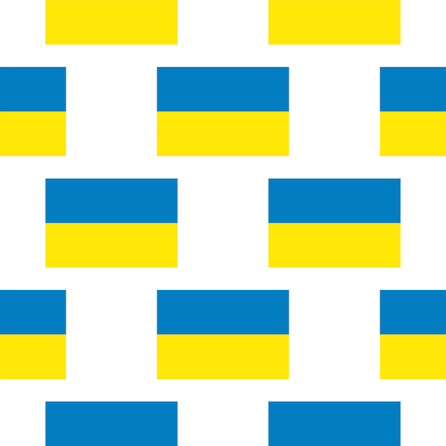 Naadloze patroon lijn Oekraïne vlag dunne omtrek nationale achtergrond