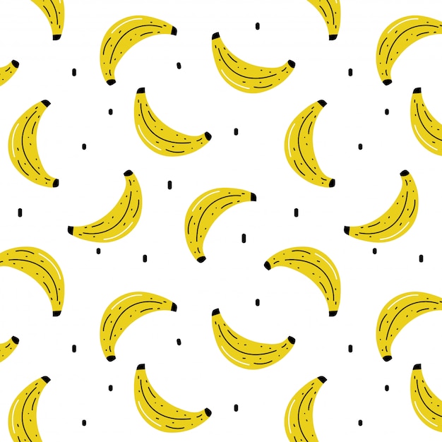 naadloze patroon met bananen