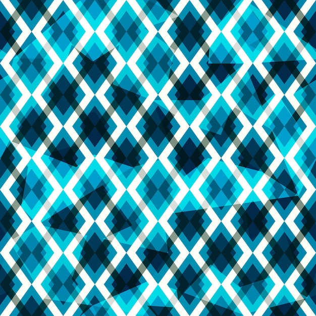 Naadloze patroon met blauwe diamanten