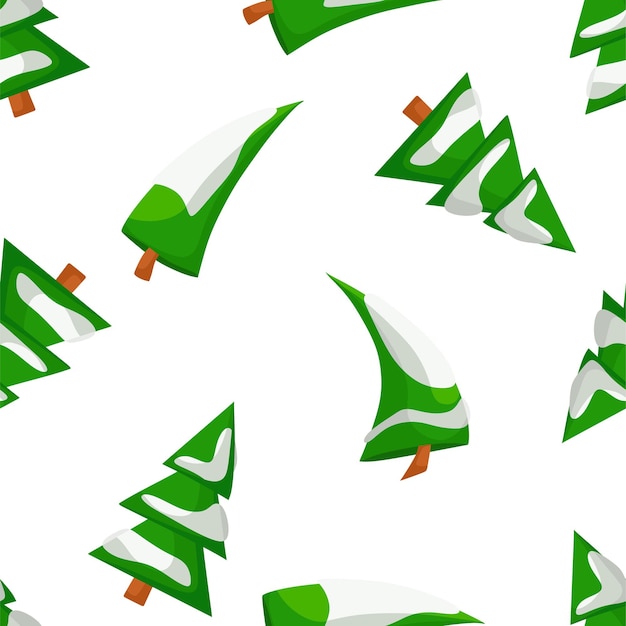 Naadloze patroon met een kerstboom. Vector cartoon afbeelding