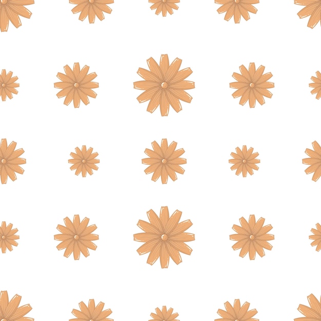 Naadloze patroon met gele calendula in vlakke stijl geïsoleerd op een witte background