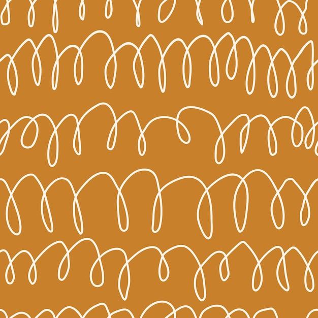 Naadloze patroon met herhalende abstracte print Eindeloze textuur met golven elementen in doodle stijl