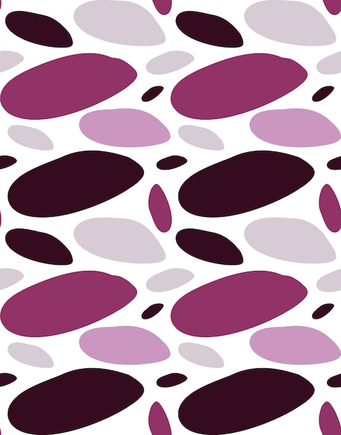 Naadloze patroon met paarse kiezels Achtergrond van roze steen van verschillende maten