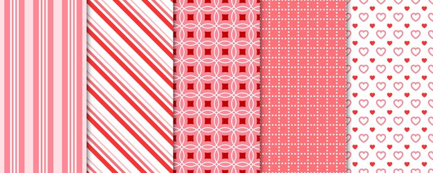 Vector naadloze patroon met roze decoratieve elementen voor gift wrap paper fabric