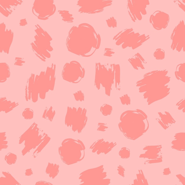 Naadloze patroon met roze hand getrokken Krabbel uitstrijkje. Abstracte grungetextuur. vector illustratie