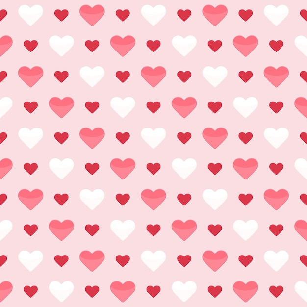 Naadloze patroon met schattige kleurrijke harten op een roze. vector illustratie