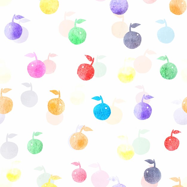 naadloze patroon met veelkleurige aquarel appels een witte achtergrond