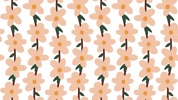 Naadloze patroon van takken met perzik bloemen Vector illustratie van bloesem