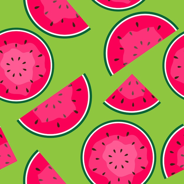 Naadloze patroonachtergrond met watermeloen. Vectorillustratie. EPS10