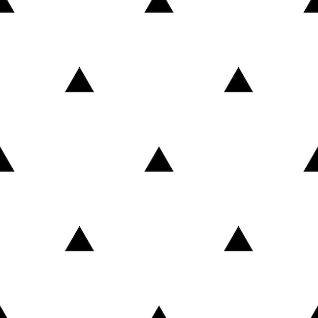 Vector naadloze patroonachtergrond met zwarte driehoeken