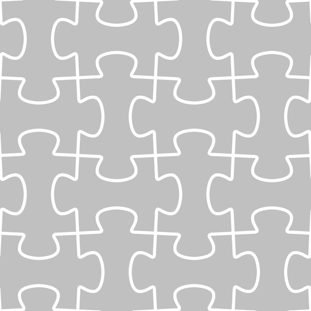 Vector naadloze patroontegel met puzzeloverzicht