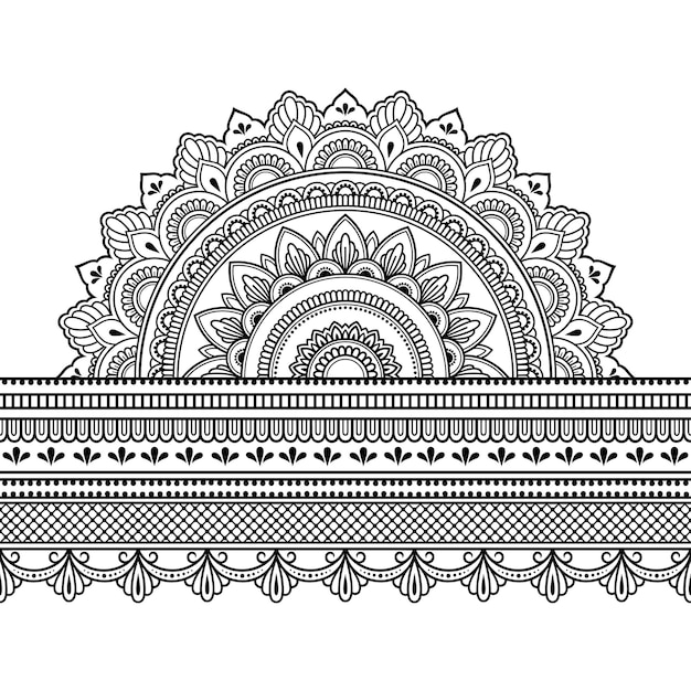 Naadloze randen met mandala
