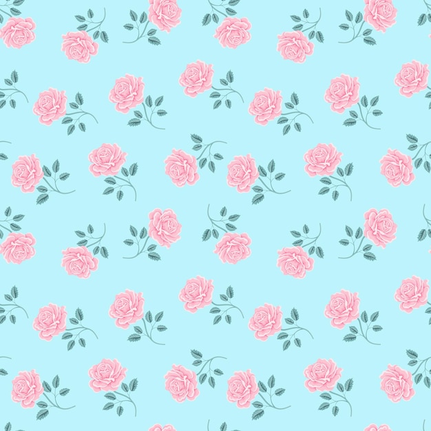 Naadloze rozen patroon Vintage floral achtergrond vectorillustratie