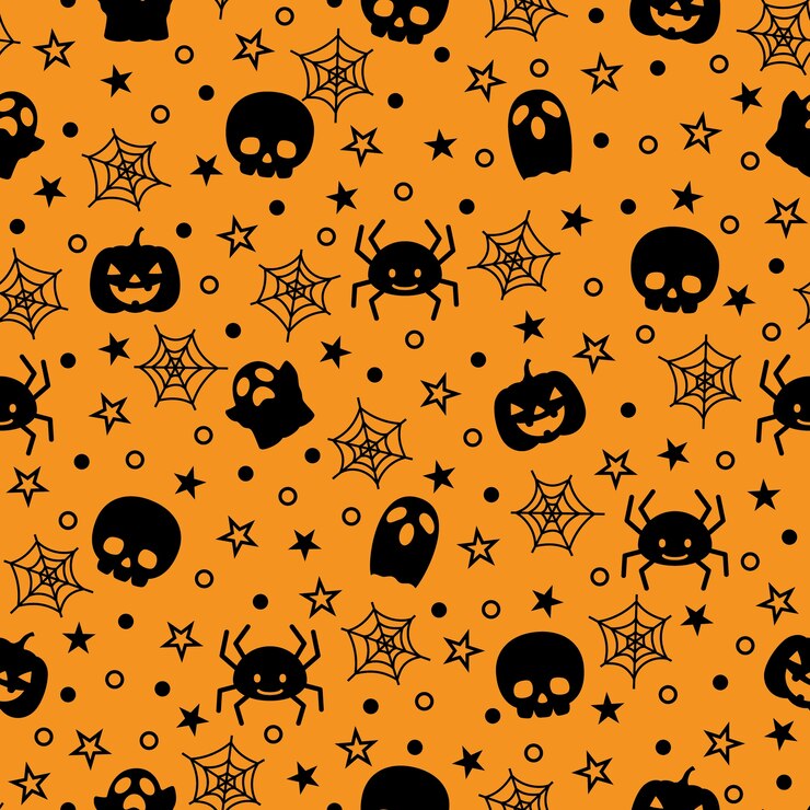 Vector naadloze silhouet halloween vector patroon