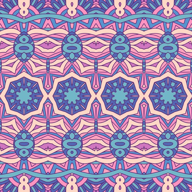 Naadloze structuurpatroon arabesque ornamenten bloemen doodle. Uitstekende achtergrond. Textielontwerp in natuurlijke kleur