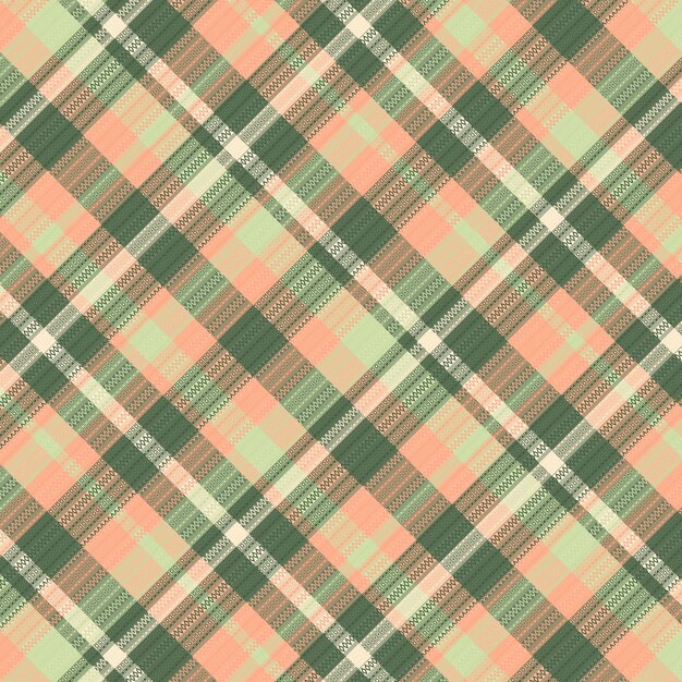 Naadloze tartan geruite patroon met textuur en pastel kleur Vector illustratie