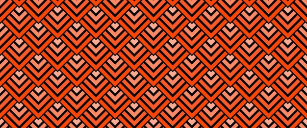 Naadloze terracotta kleur geometrische vierkanten patroon. Art deco vectorillustratie