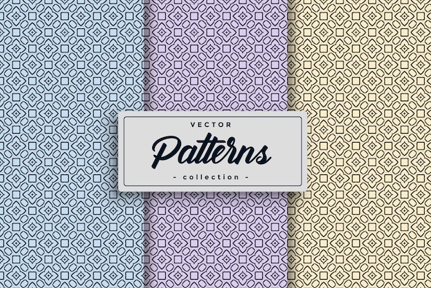 Naadloze textiel patroon set collectie