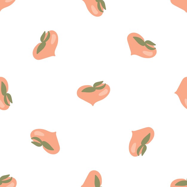 Vector naadloze textuur decoratieve achtergrondontwerp met zomer gestileerde perzik fruit kleurrijke vector patroon voor textiel briefpapier behang inpakpapier web scrapbook