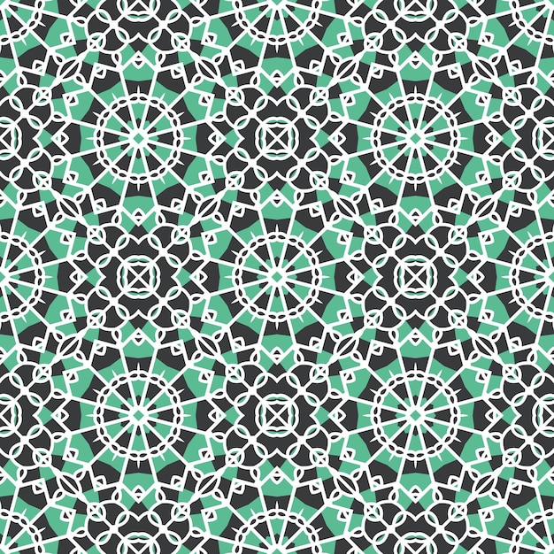 Naadloze textuur met arabische geometrische sieraad. vector aziatisch mozaïekpatroon met afwisselende decoratieve elementen