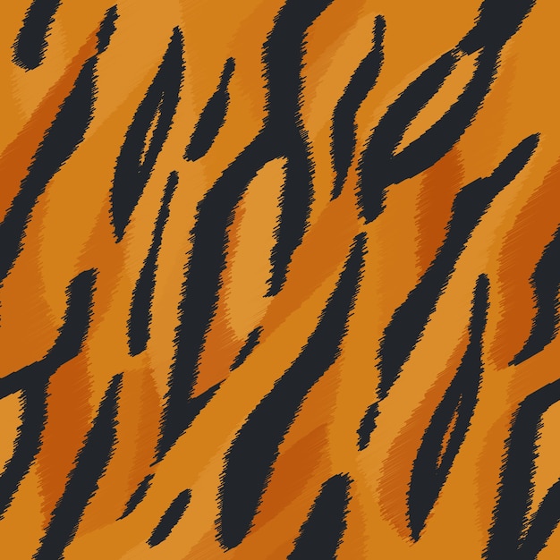 Vector naadloze tijger leder texture. dierlijke safari bont textuur. dierenprint, patroon.