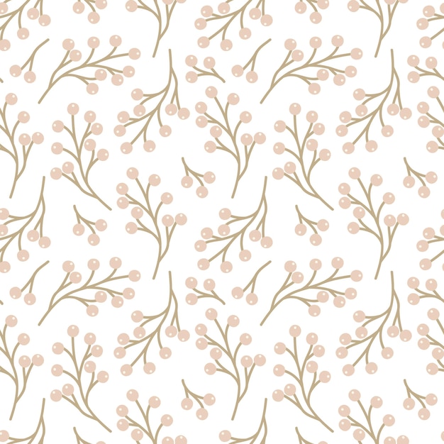 Naadloze vector bloemmotief. Heldere bessen op de witte background.design voor achtergrond, wallpa