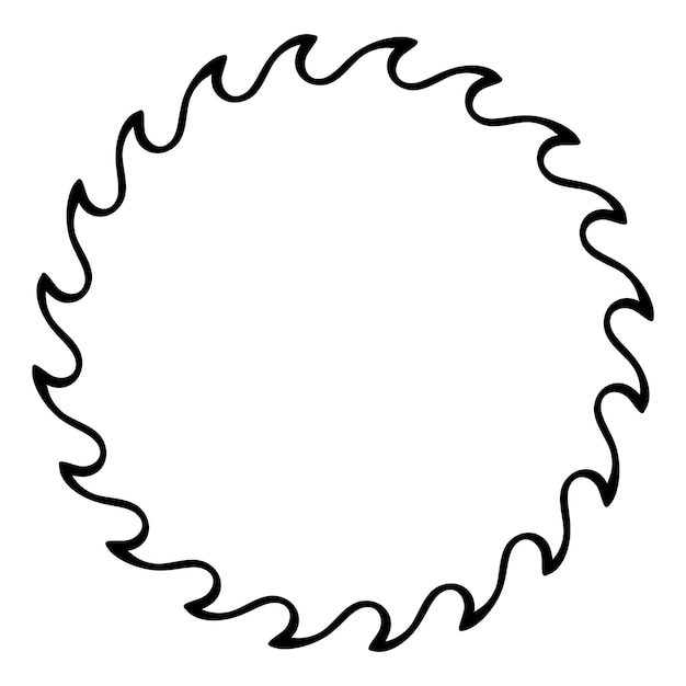 naadloze vector cirkel hand tekenen schets bloemenrand
