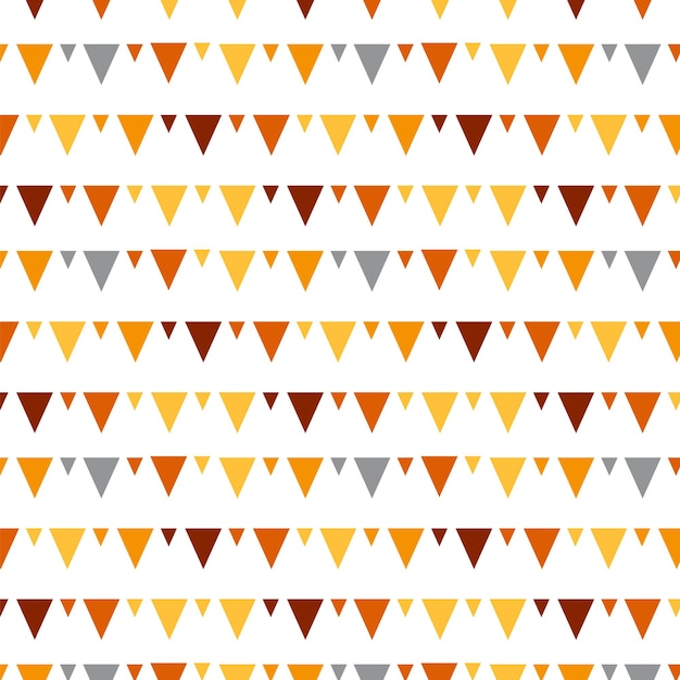 Naadloze vector patroon op het thema van halloween gekleurde vlaggen op een witte achtergrond eindeloze textuur voor behang flyers dekt banners opvulpatroon webpagina achtergrond oppervlak