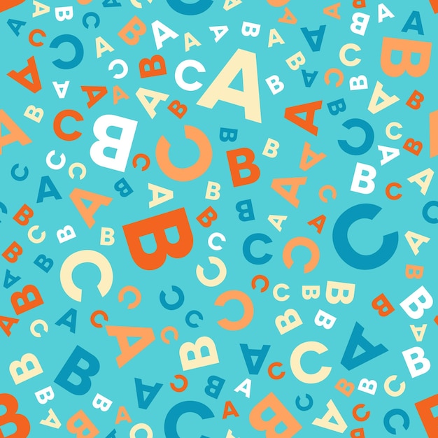 Naadloze vector patroon verschillende letters ABC