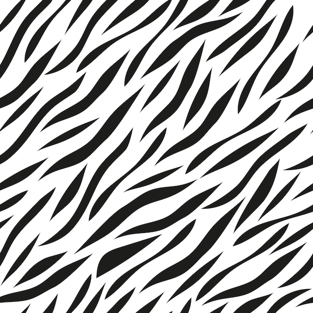 Naadloze vector zwart-wit zebra patroon