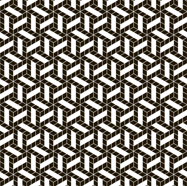 Naadloze zwart-wit geometrische patroon vectorillustratie