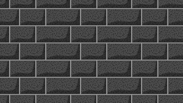 Vector naadloze zwarte bakstenen muur