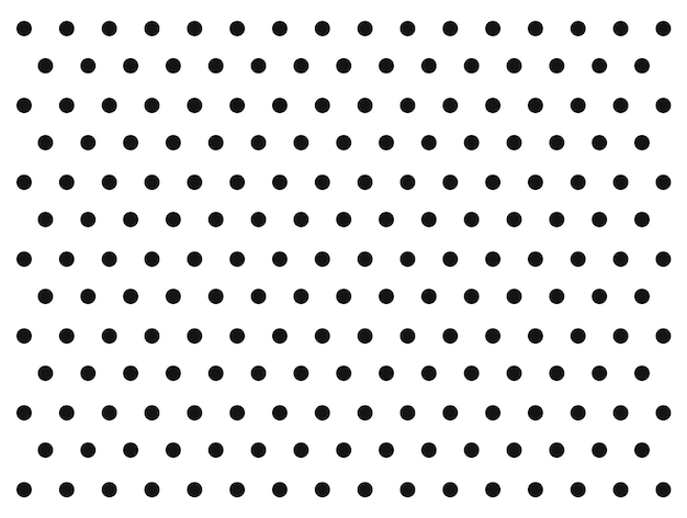 Naadloze zwarte eenvoudige polka dot patroon op een witte achtergrond vectorillustratie