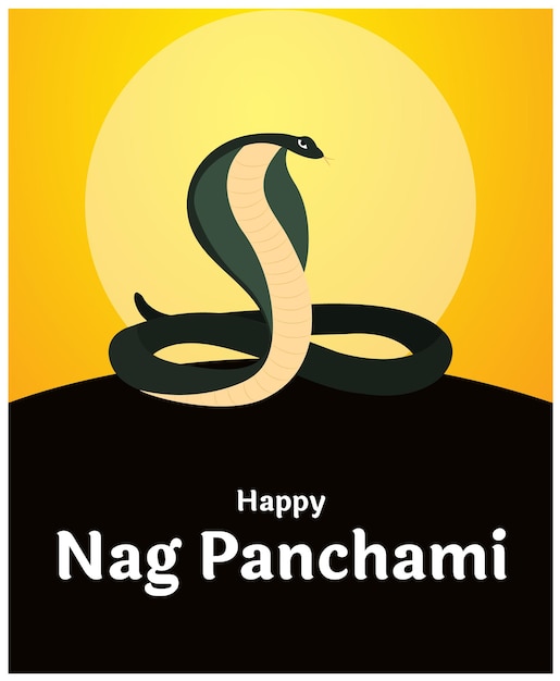 Vector naag panchami hindu festival vector illustratie