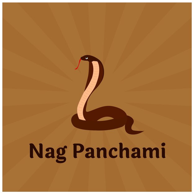 Naag panchami hindu festival vector illustratie