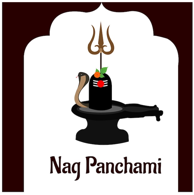Naagpanchamiヒンドゥー教の祭りベクトルイラスト