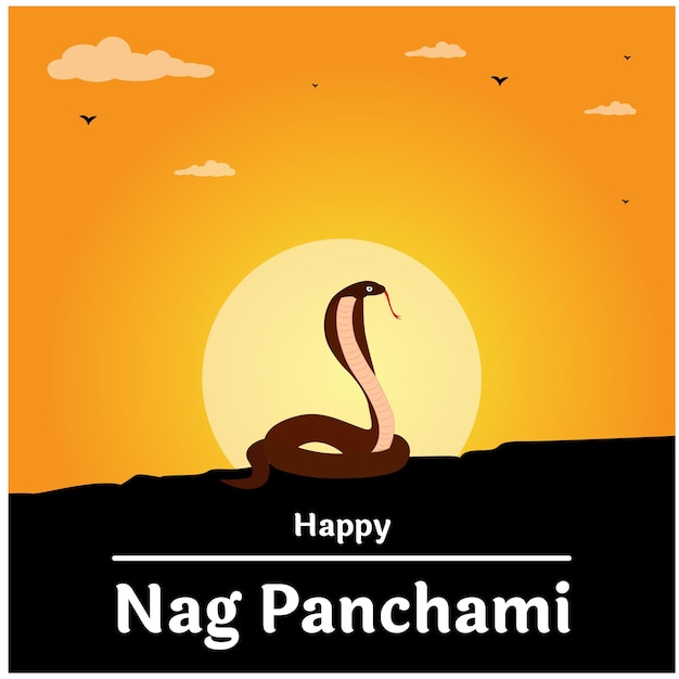 Naag Panchami 힌두교 축제 벡터 일러스트 레이 션