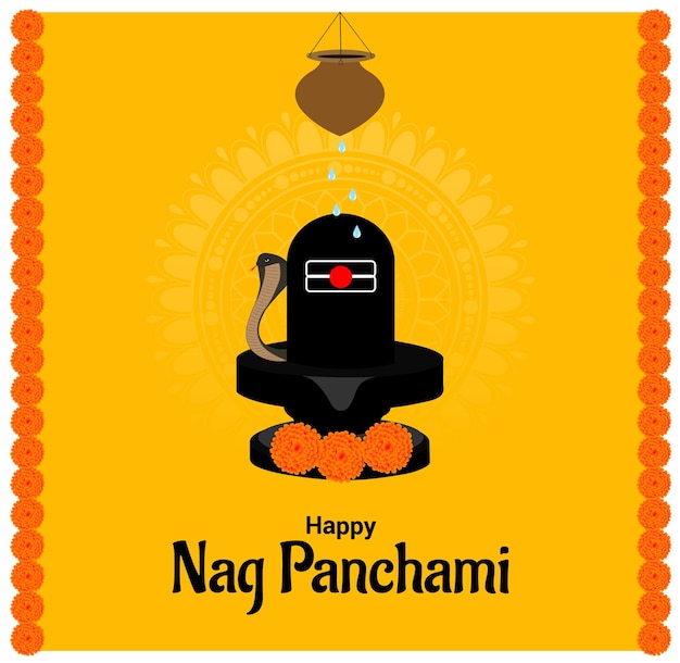 Naag Panchami 힌두교 축제 벡터 일러스트 레이 션