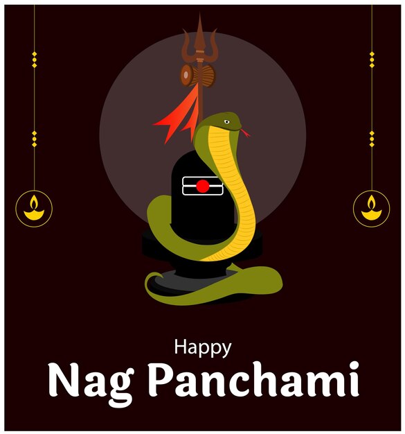 Vector naag panchami hindu festival vector illustration