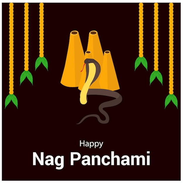 Naag Panchami Hindu Festival Vector Illustration