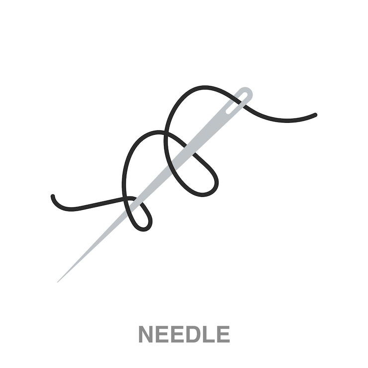 Vector naaldillustratie op transparante achtergrond