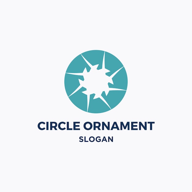 Naam van de onderneming Circle Ornament Logo Design Template