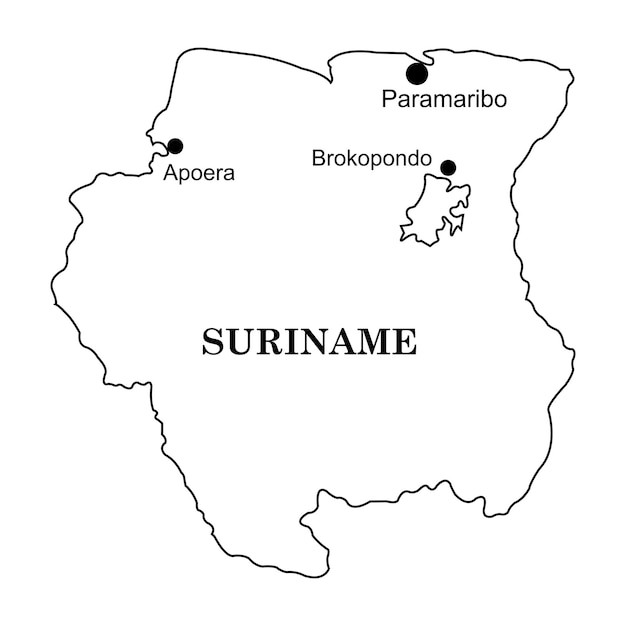 Naamkaart van Suriname