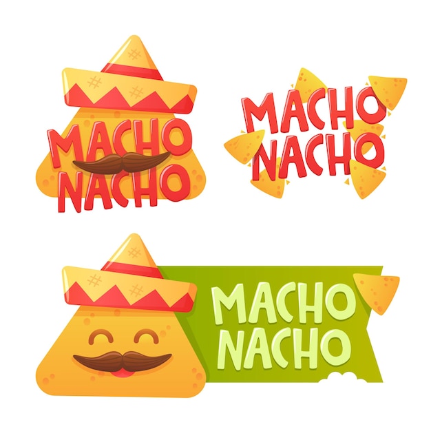 Vettore nacho logo set