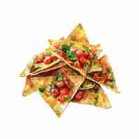 Vector nacho mexican food vector illustration in watercolour style