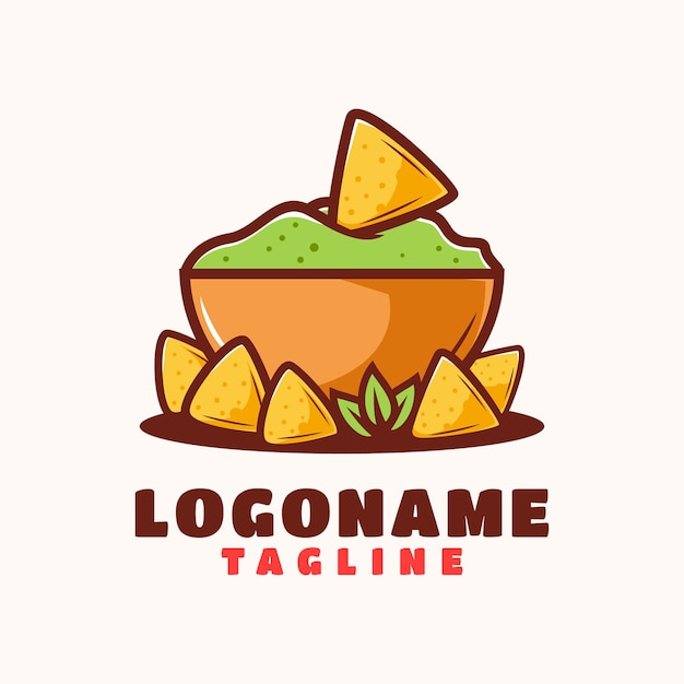 Nachos logo template suitable for restaurant food truck and cafe