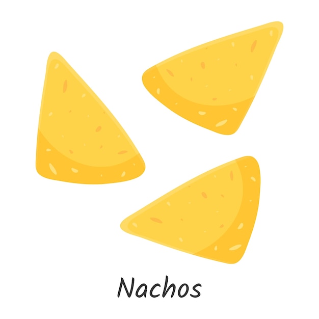 Nachos Mexicaanse chips straat snel lekker eten Vector illustratie